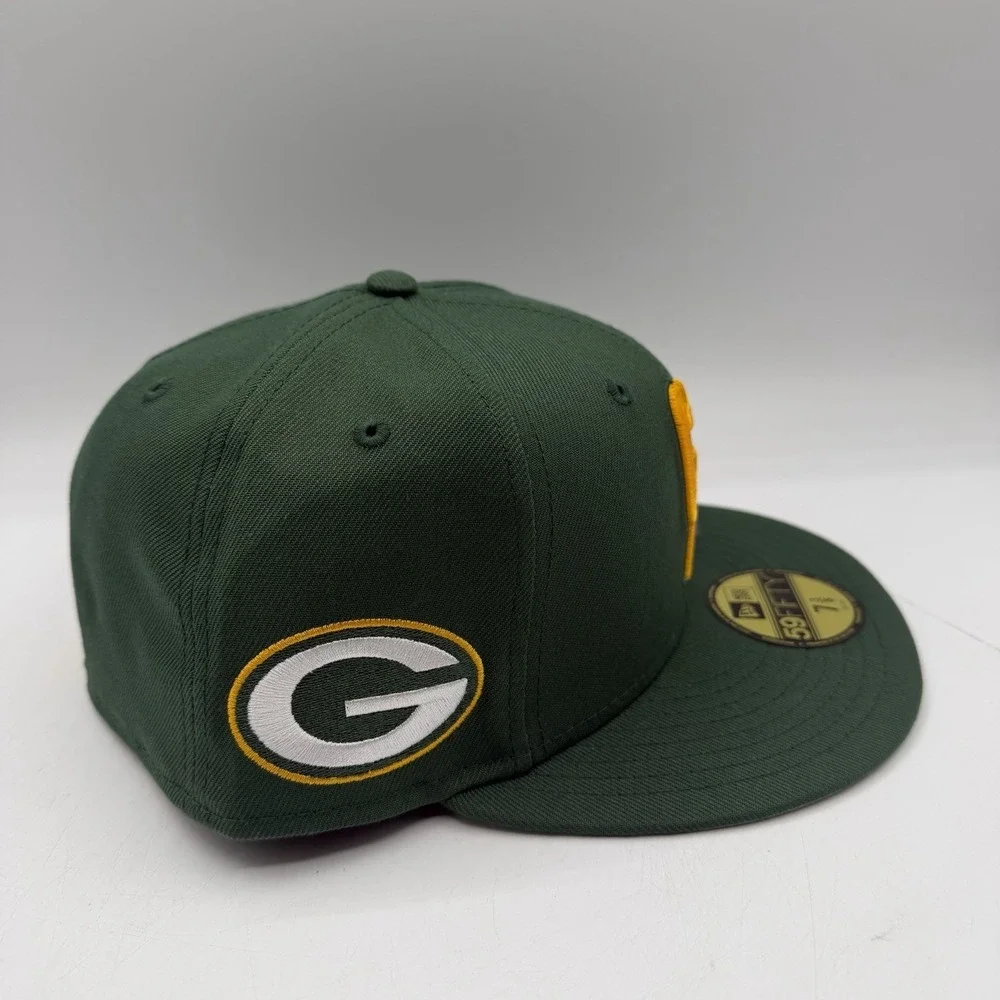 New Era 59Fifty Green Bay Packers Deceptor Hat Cap Sz‎ 7 3/8 Fitted NFL Football